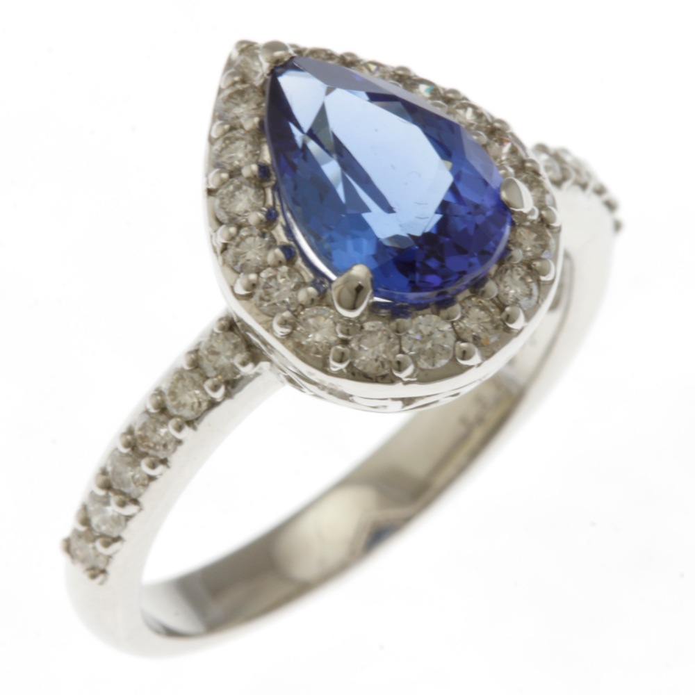 リング 指輪 10.5号 Pt950プラチナ タンザナイト 中古 美品