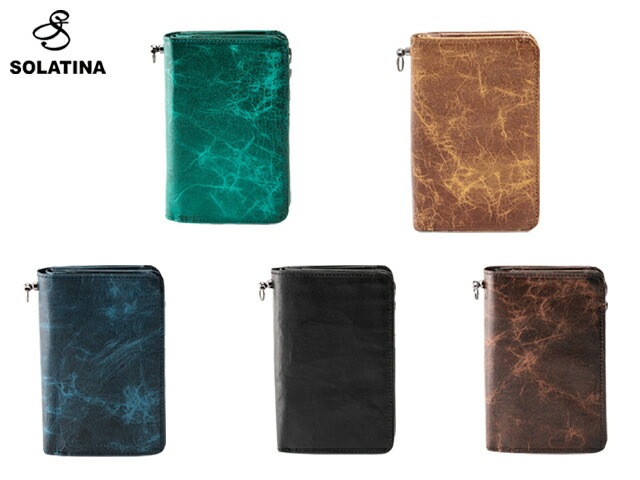 二つ折り財布 ホースレザー焦がし加工SW-38151 bg64