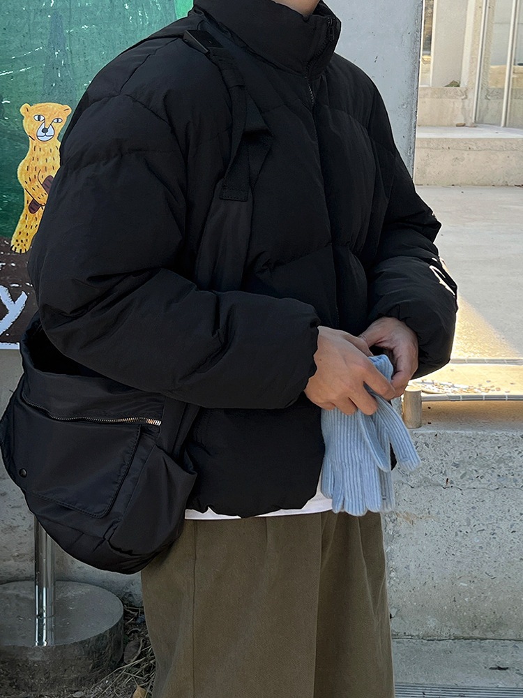 ショートセクションスタンドアップカラーコットンコートメンズ冬の緩い暖かい綿の服パンのトレンドの韓国語版 ジャケット