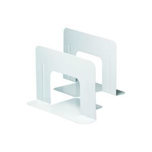 （業務用3セット）ブックエンド ワイド 1組（2枚） 白 DA-550-W