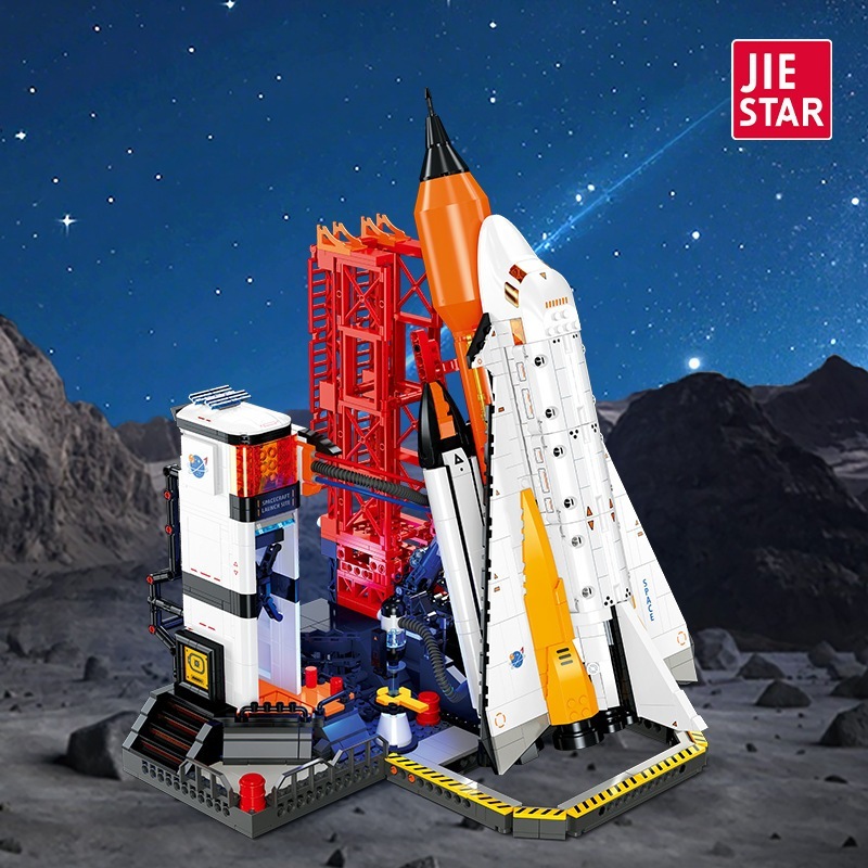 ライトなしジェースター航空宇宙飛行機・ロケット発射場モデル組み立てブロック 男の子向け知育玩具
