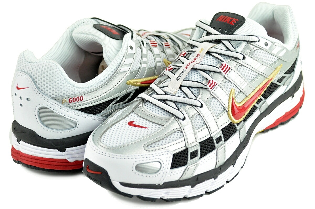 ウィメンズ P-6000 ホワイト バーシティレッド bv1021-101