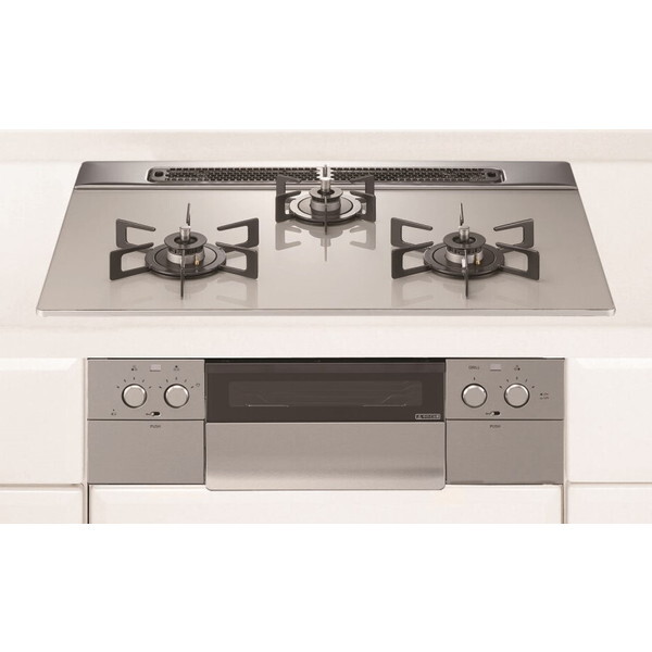 N3WU6PWAP2STE-13A ムーンシルバー Nest(ネスト) [ビルトインガスコンロ (都市ガス用3口75cm)]