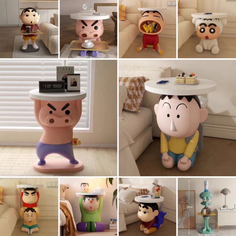 【正規品保証】【国内出荷】クレヨンしんちゃん テーブル サイドテーブル 小テーブルソファーサイド家庭用リビング小戸型ティーテーブルレンタルハウスベッドサイド棚 りリビングルー