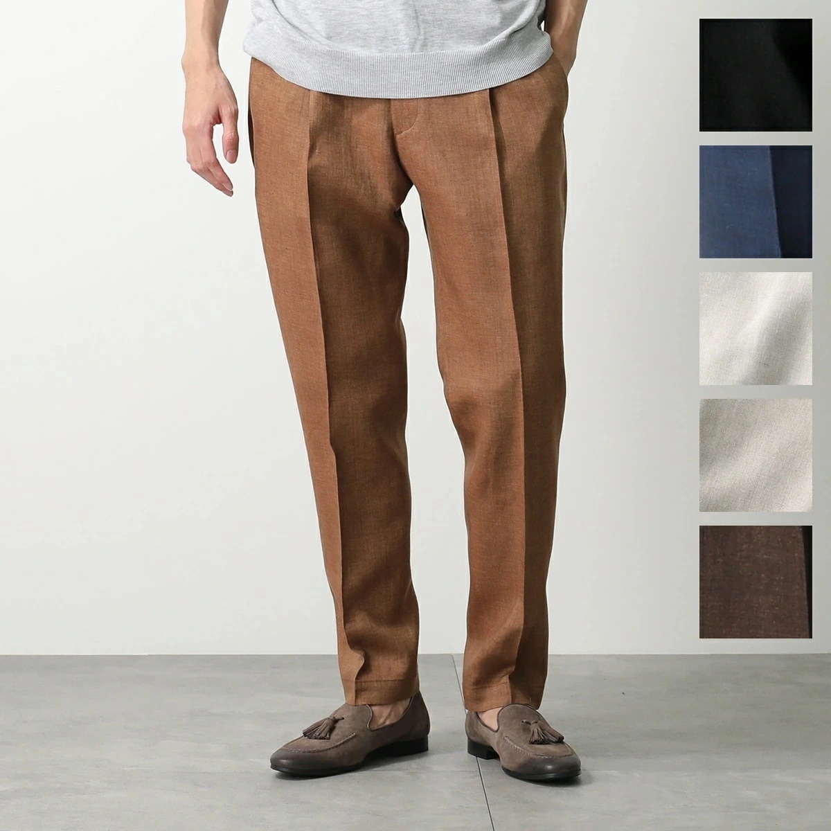 BRIGLIA 1949 ブリリア テーパードパンツ WIMBLEDONS ウィンブルドン 325118 extra エクストラ イージーパンツ リネン センタープレス カラー6色 24,692円