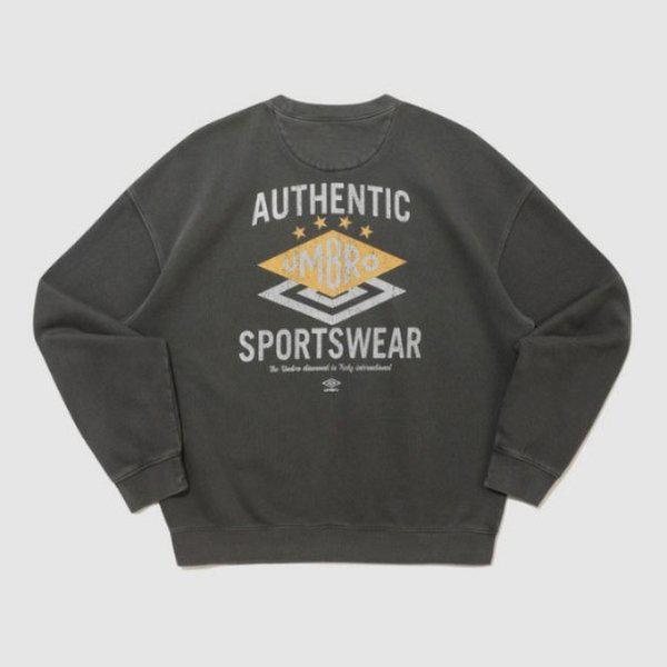 長袖Tシャツ VQA UQ423CFSO3-DCH ダブルダイア起毛スウェットシャツ DARK CHARCOAL