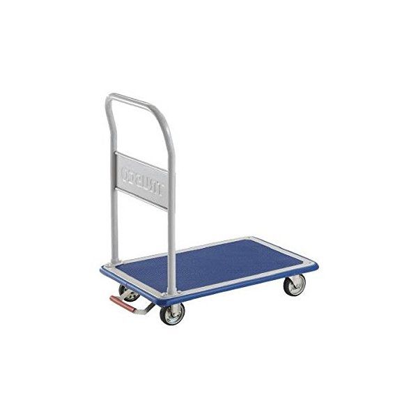 101NKB プレス製台車 ドンキーカート 折りたたみ式740×480 ピン式固定車ストッパー付 メーカー直送