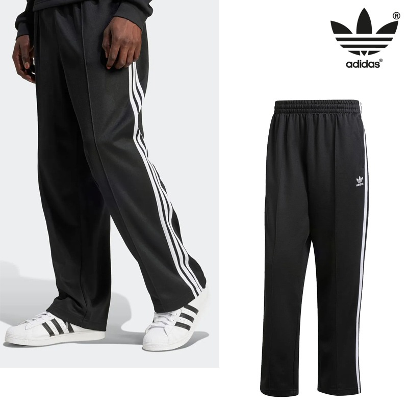 IZ4801 Adicolor Baggy Fit Firebird Track Pants ワイド 3ストライプ ジャージ ドローコード ウエストゴム ストレッチ デイリー スポーツ 快適 ポケット