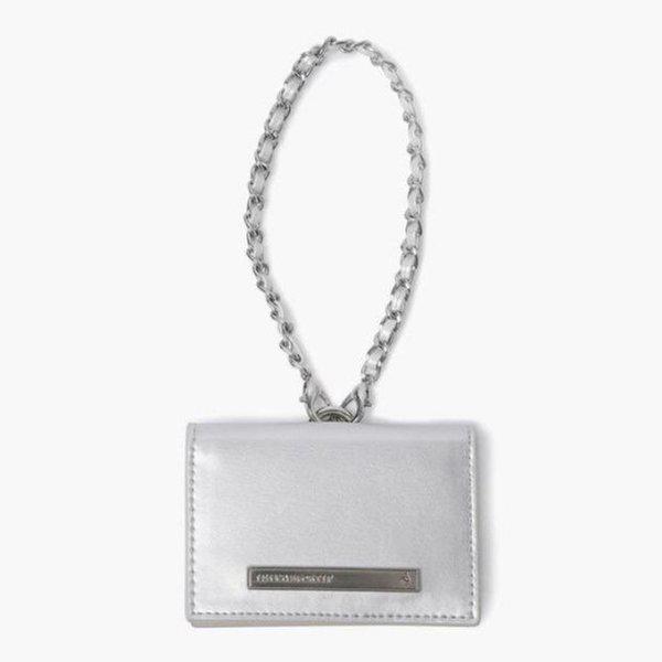 NQJ QQ122WAO15-SIL ウィメンズ レザーライク カード財布 / シルバー