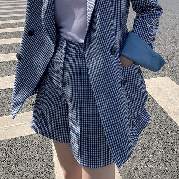 レディース ボトムス パンツ ショートパンツ スーツパンツ ショート丈 ミニ丈 膝上 チェック柄