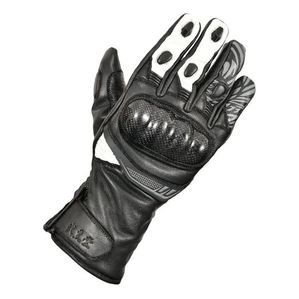 弐黒堂 スピードライドウィンターレザーグローブ WBGN-22 ブラック/ホワイト LLサイズ WBGN-222-BK/WH-LL