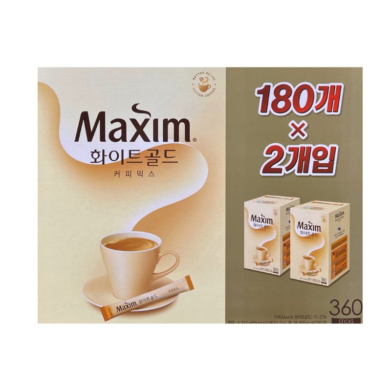 [大容量]マキシムホワイトゴールドコーヒーミックス360本入り/キシロースシュガー配合/無脂肪牛乳/すっきりとしたコーヒー/韓国コーヒーミックス 7,672円
