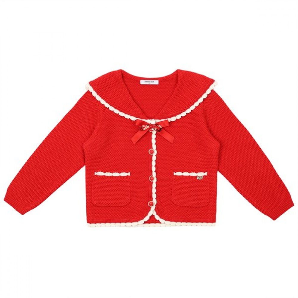 フレンチキャット レッドセイラー ニット カーディガン Q51DAW011R1 7,842円