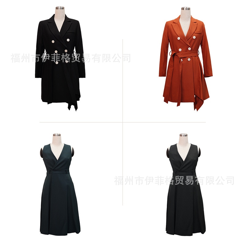 コードクリア ビジネスウェア ベスト コート ワンピース l 作業服 営業 接客 作業服 ブラック