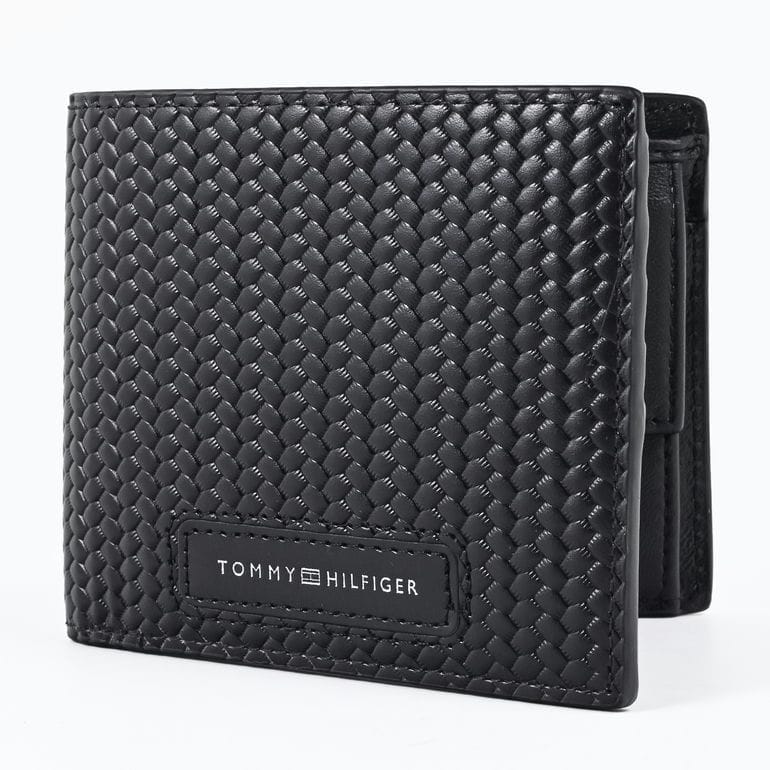 二つ折り財布 【ヨーロッパ輸入モデル】 小銭入れ付き WOVEN TEXTURE CC AND COIN ブラック AM0AW13732 BDS