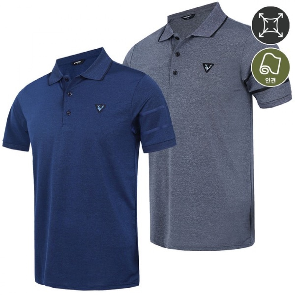 (ノーブルジーンズ) ノーブルジーンズ BM232T204 カラ半袖Tシャツメンズカラー半袖クーリングクールTシャツクールフィーリング半袖Tシャツ