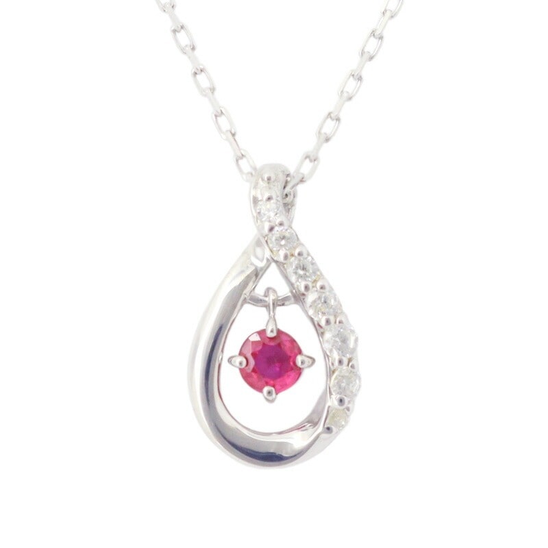 ネックレス 7月誕生石 しずく シルバー 151824221007