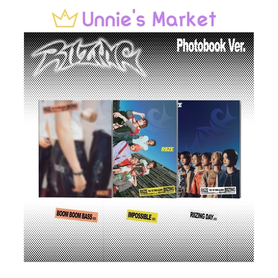 [SET] RIIZE - RIIZING Photo Book Ver. / 1st Mini Album + Free Photocard 1EA(fan-made)