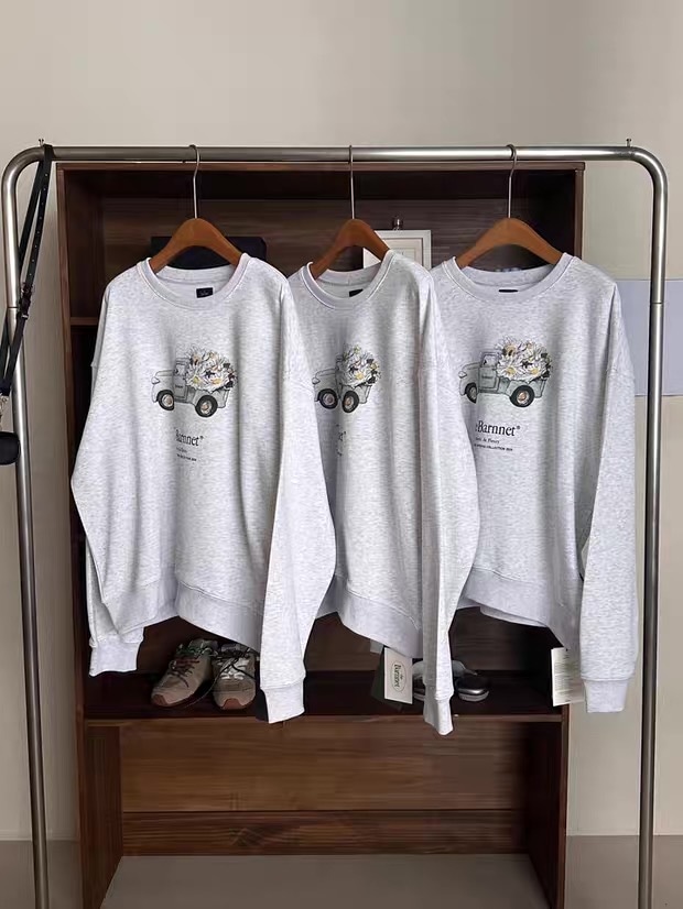 【期間限定18000】Barnnet Flower Car Sweat shirt バーネット　トレーナー　花柄　パーカー　レディース　秋冬　防寒　韓国　人気　ブランド　アイドル　スウェット