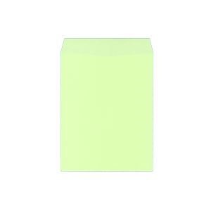 （まとめ） キングコーポレーション カラークラフト封筒 角3 85g／m2 枠なし ウグイス K3C85UG 1パック（100枚） 4セット