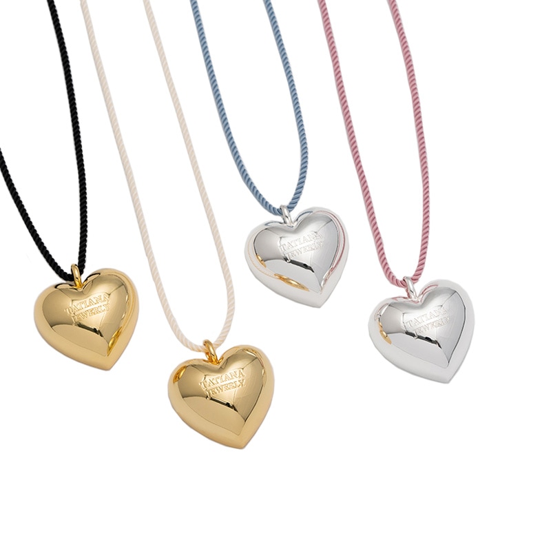 [aespa ニンニン 着用] Great heart string necklace NZ2100 韓国 アクセサリー 長め レディース かわいい 金属アレルギー対応