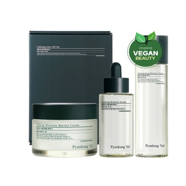 鎮静ライン基礎化粧品 ギフト 3種 1セット(トナー:100ml, クリーム:50ml,セラム:30ml) (鎮静保湿/敏感肌/ヴィーガン基礎化粧品)