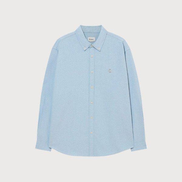 長袖Tシャツ JQS CO2503SH01-BL オックスフォードシャツ Blue