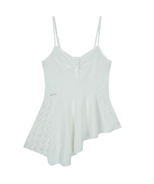 【AS"ON】 PETAL SLEEVELESS / WHITE 正規品