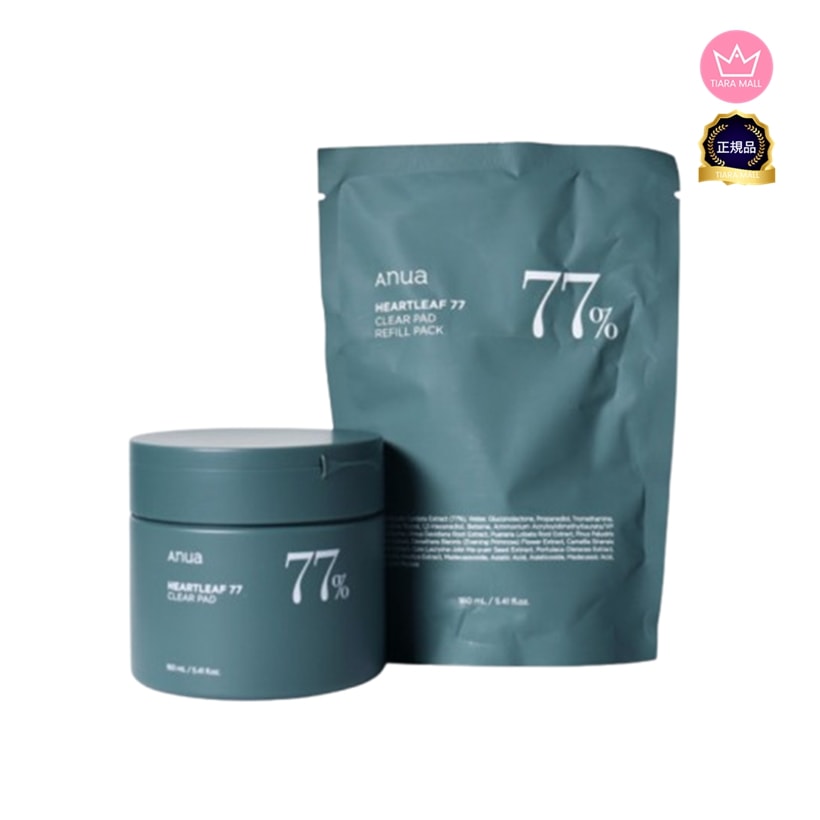 [1+1]ドクダミ77%クリアパッド本品70枚+レフィル70枚 /ドクダミエキス