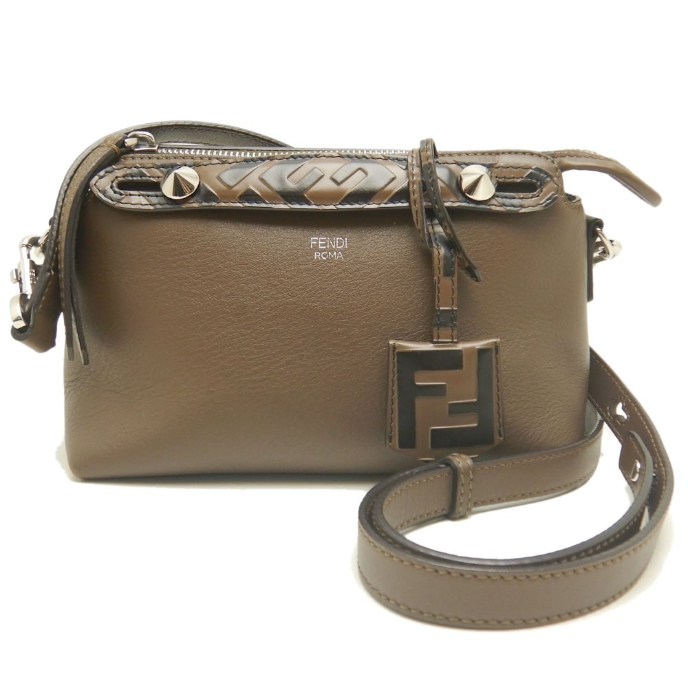 バイザウェイ ミニ ズッカ 8BL145 A6C0 ショルダーバッグ レザー ブラウン レディース /253073【中古】