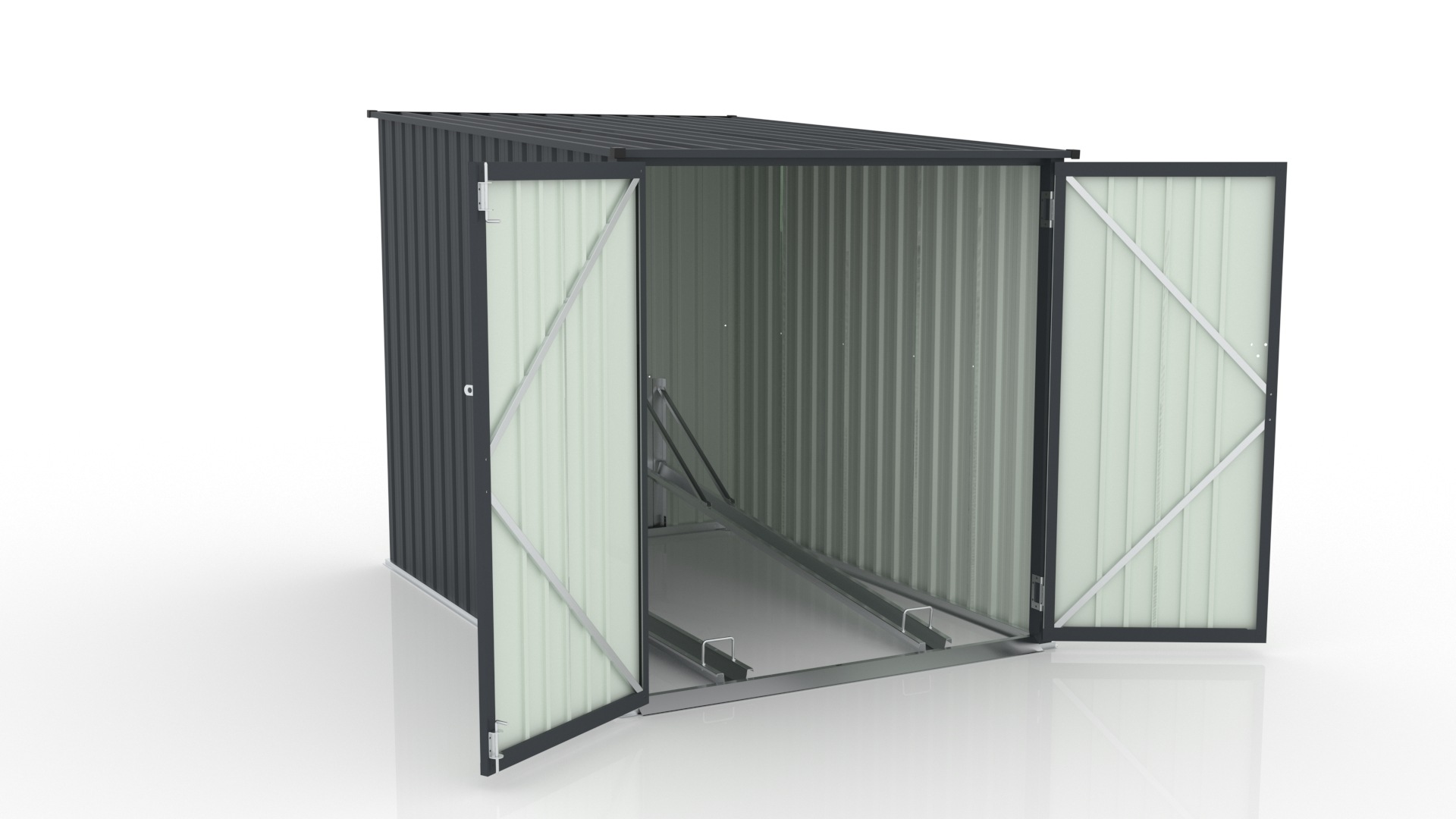 送料無料 人気商品【スタンド搭載】自転車倉庫 2台用 物置 屋外 スチール 施錠可能 戸外収納庫 大型 収納庫 屋外物置 防さび 防水 ドア スチール物置 屋外収納 ガーデニング 庭 新作