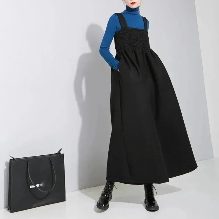 【J.Fashion】 ラシャ サロペット キャミ ワイドパンツ Aライン 春夏 新品 メガ割 4,858円