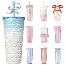 【即日出荷！本日限り】公式正規品 韓国タンブラー タンブラー ウィンタースノーフレーク ストローカップ 可愛い おしゃれ 誕生日