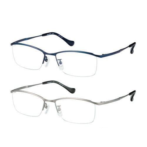 メガネ AQ22509 col.NV/SI 53mm 日本製 鯖江 シャルマン レンズ付 レンズセット 度なし 伊達メガネ 度付き 遠近両用 累進多焦点 薄型非球面レンズ