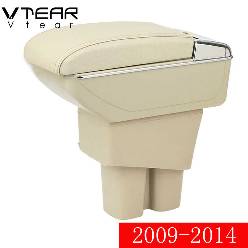 Honda City 2009-2014 アームレストボックスUSB充電用高層二層中央収納内容カップホルダー灰皿アクセサリー部品