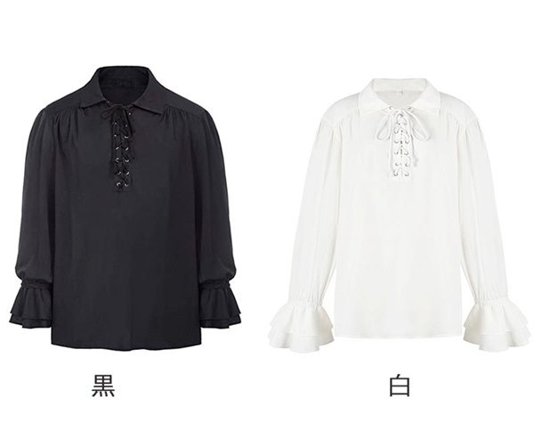 和服コスチュームコスチューム舞台衣装 文化祭 仮装 無地 皇室 大人 イベント トップス 王子様 長袖 王子 ルネッサンス メンズ 貴族 シャツ フリル ハロウィン 衣装 演奏 中世ヨーロッパ 男