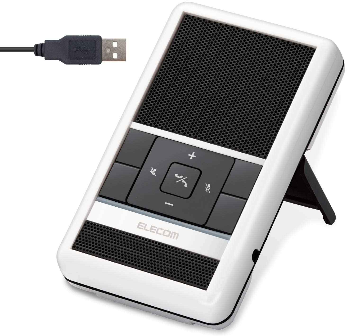 【本日限定価格】 エレコム HS-SP01WH 45人での会議に最適ホワイト パソコンにUSBで接