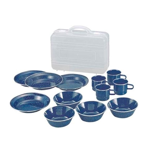 アウトドア 食器セット ホーロー製 琺瑯 ほうろう キャリングケース付き 8,080円