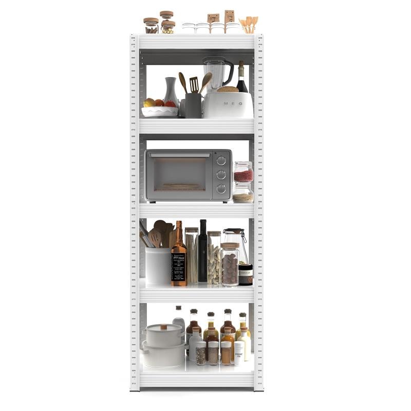 スチールラック 5段 幅60 奥行40 高さ180 大容量 キッチンラック 家電収納棚 ヘビーデューティ メタルラック本体 組立簡単 ネジ不要 棚板高さ調整 補強梁付き 耐荷重120kg/段 防サビ防 9,238円