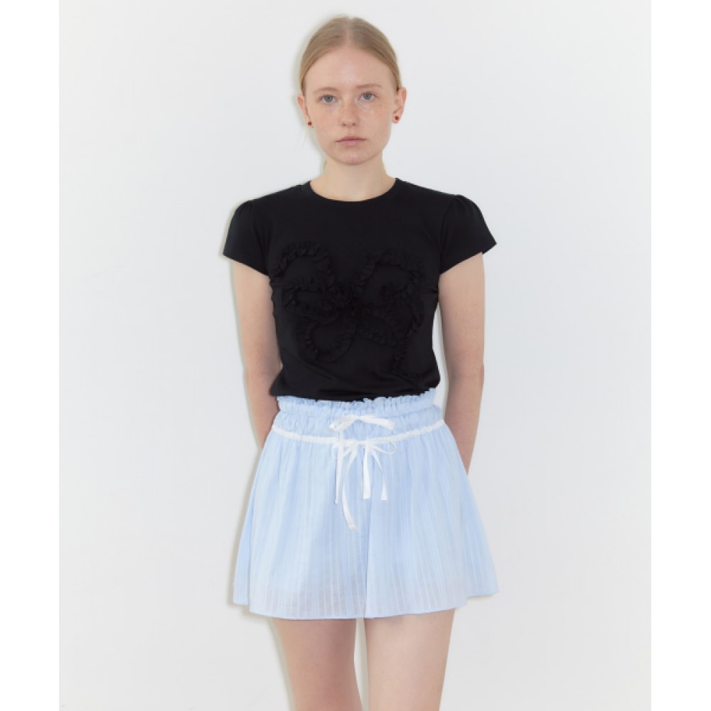 SINOON バタフライフリル Tシャツ (ブラック) 8,377円