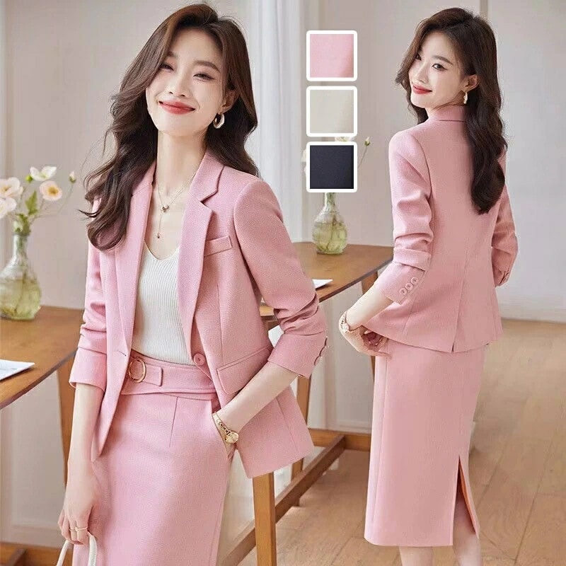 全3色 スーツ レディース スカートスーツ ピンク ベージュ 黒 入園式 卒園式 スーツ 2点セット フォーマル セレモニースーツ ブラック 入学式 卒業式 無地 オフィススーツ 通勤 OL オシャレ