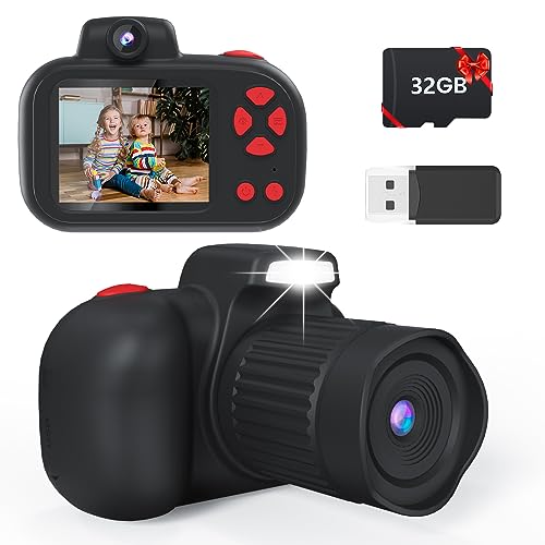 キッズカメラ 4800万画素 オートフォーカス 2.4インチ画面 多機能 子供の創造性を育む 32GB microSDカード付属