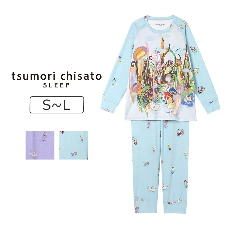 ワコール ツモリチサト スリープ パジャマ 上下セット 10分丈・10分袖 S/M/L UDX590