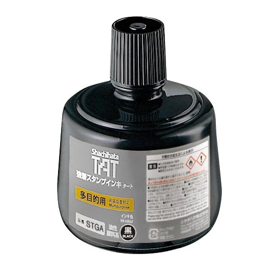 TAT（タート） 強着スタンプインキ 多目的用 専用補充インキ 大瓶 油性 インキ色黒 STGA-3-K