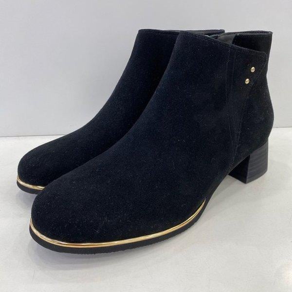 女性スエードセミフォーマルショートアンクルPFDWSB862BK HSIT1A GN