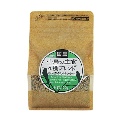 他サイト： 黒瀬ペットフード　国産　小鳥の主食　４種ブレンド　４００ｇ　総合栄養食　鳥　フード　エサ　ＣＲＣ55―20―10―20―10の商品画像