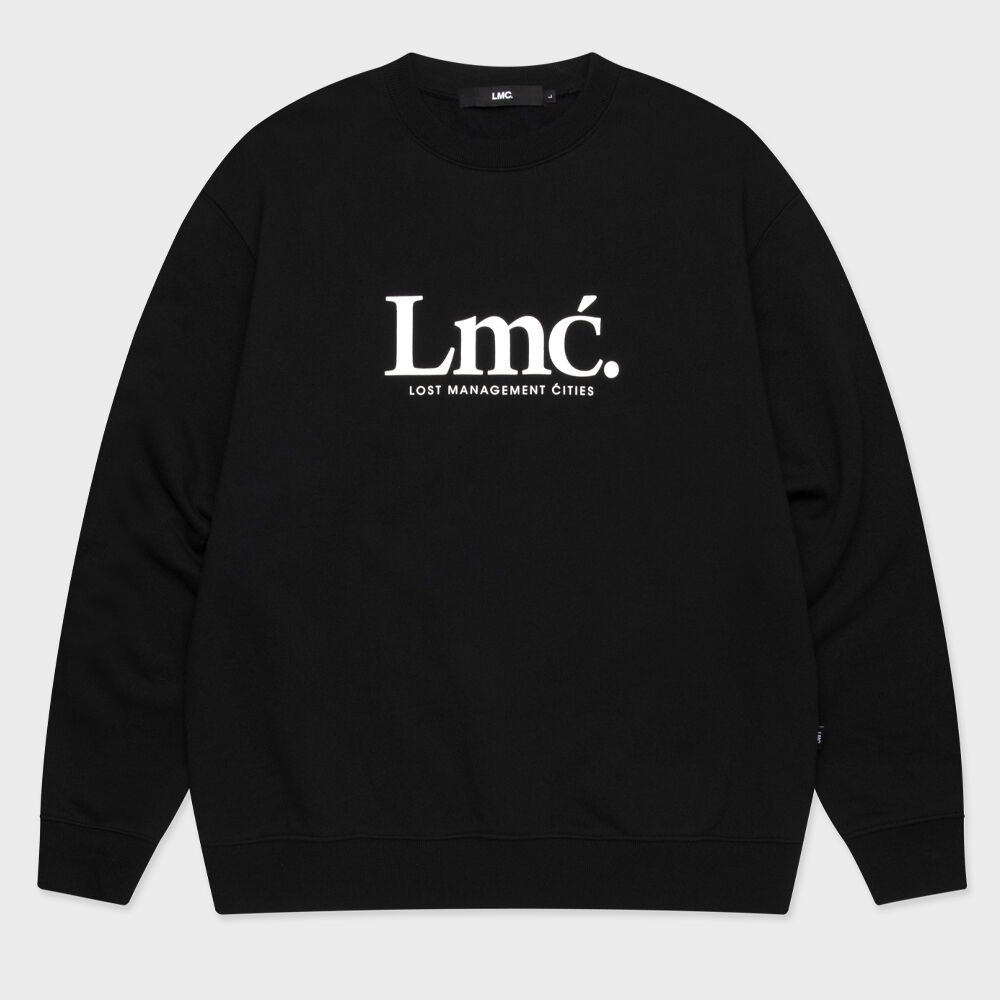 LMC セリフロゴスウェットシャツブラック