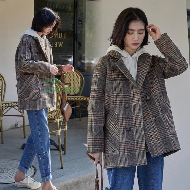 チェスターコート レディース ピーコート グレンチェック ラシャコート ミディアム丈コート 冬