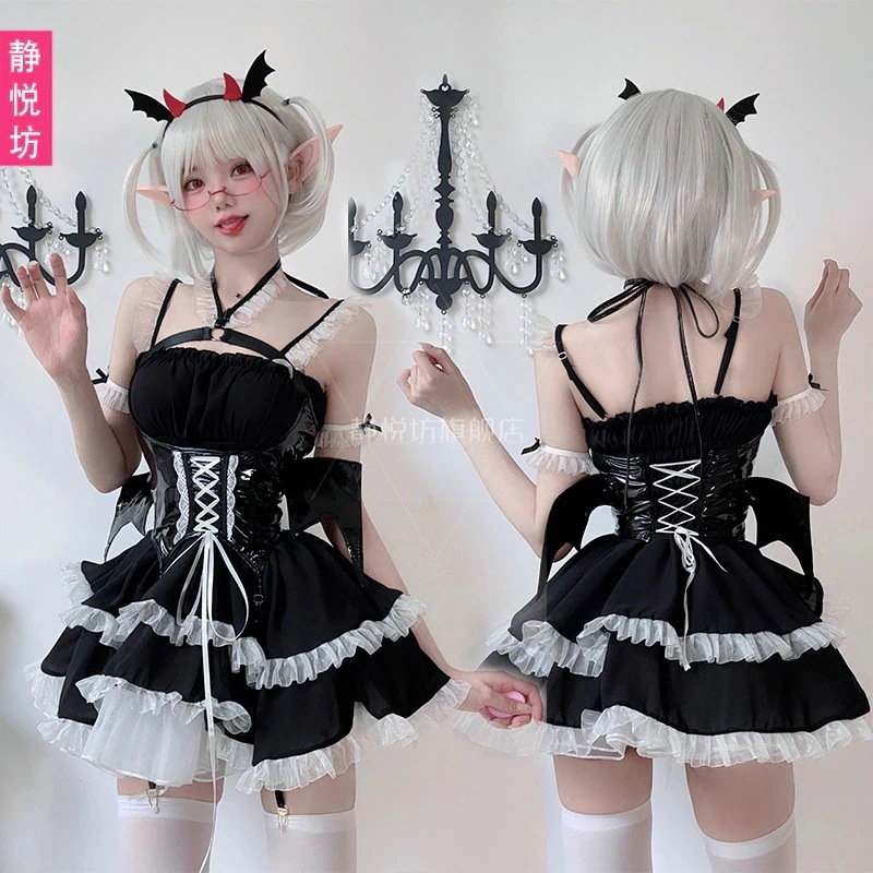 今年人気爆発中コスプレ ハロウ30%までに制限ィン ロリータ 韓国ファッション ハロウィンセクシー小悪魔メイド衣装デビルナイトエルフヴァンパイアバットコス衣装