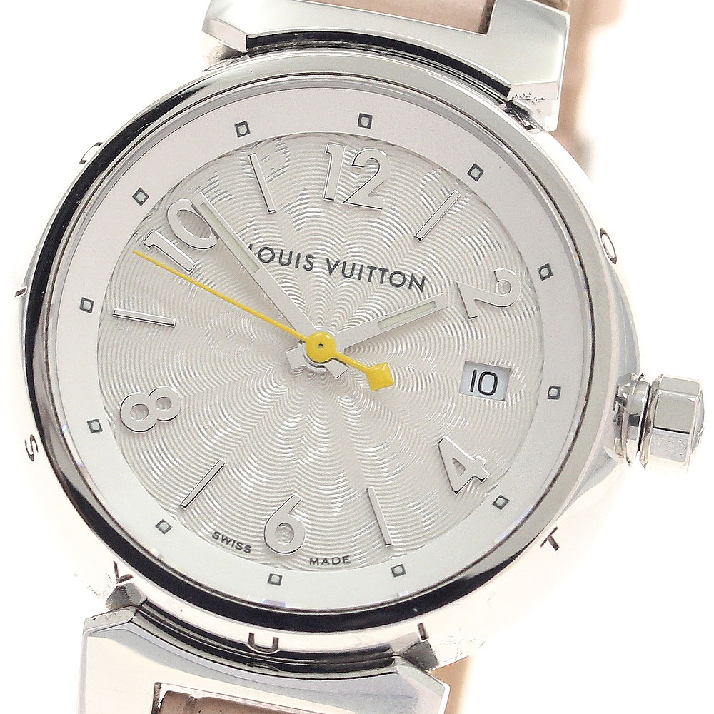 ルイ・ヴィトン LOUIS VUITTON Q121K タンブール デイト クォーツ レディース _951044【中古】